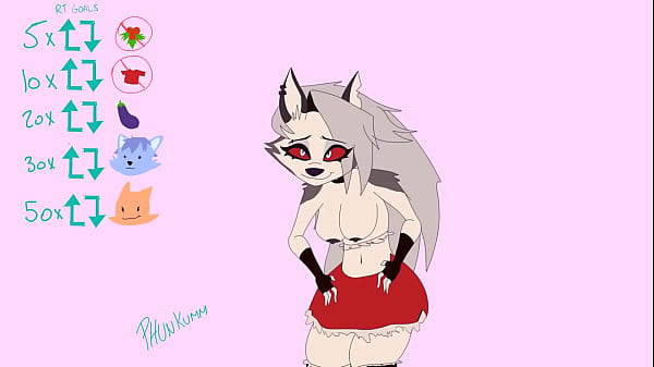Animação NSFW de Loona com mistletoe e Futa em loop
